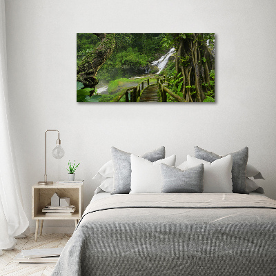 Foto canvas Waterval in de jungle