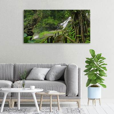 Foto canvas Waterval in de jungle
