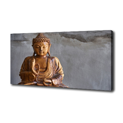 Foto canvas Houten Boeddha