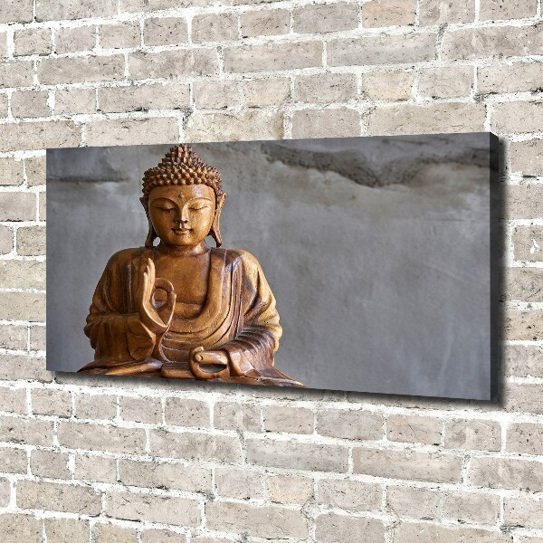 Foto canvas Houten Boeddha