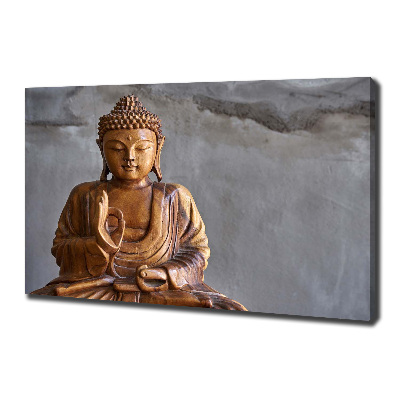 Foto canvas Houten Boeddha