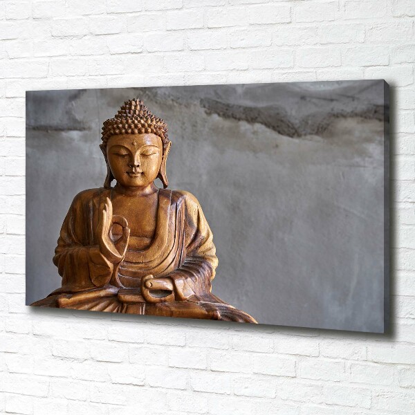 Foto canvas Houten Boeddha