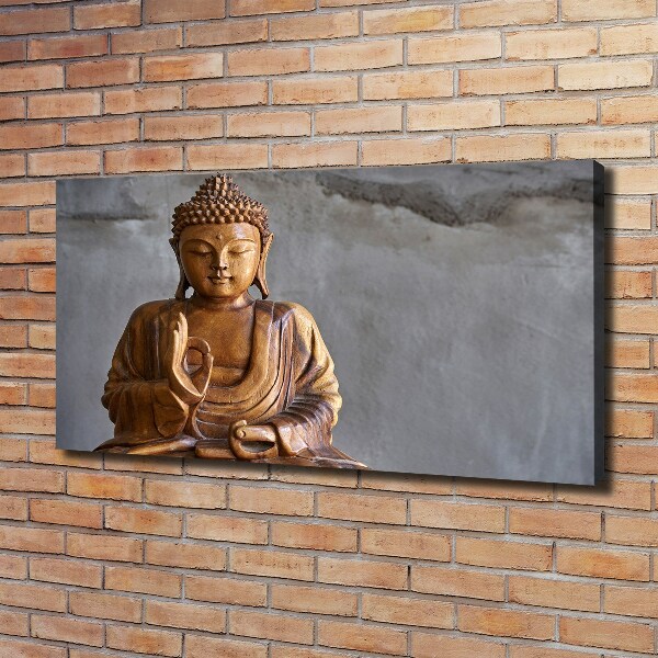 Foto canvas Houten Boeddha