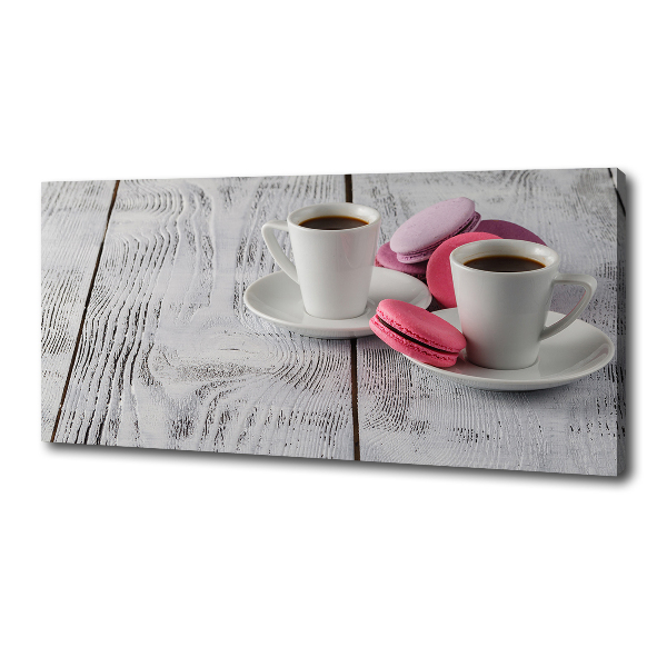 Foto canvas Koffie en koekjes