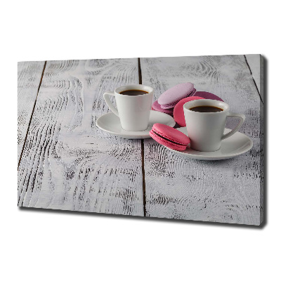 Foto canvas Koffie en koekjes
