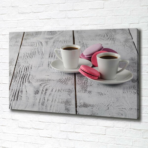 Foto canvas Koffie en koekjes
