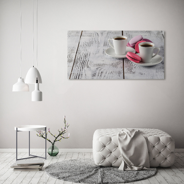 Foto canvas Koffie en koekjes