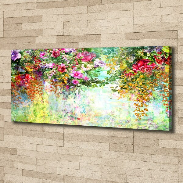 Foto op canvas Veelkleurige bloemen