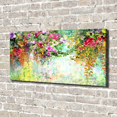 Foto op canvas Veelkleurige bloemen