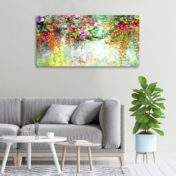 Foto op canvas Veelkleurige bloemen