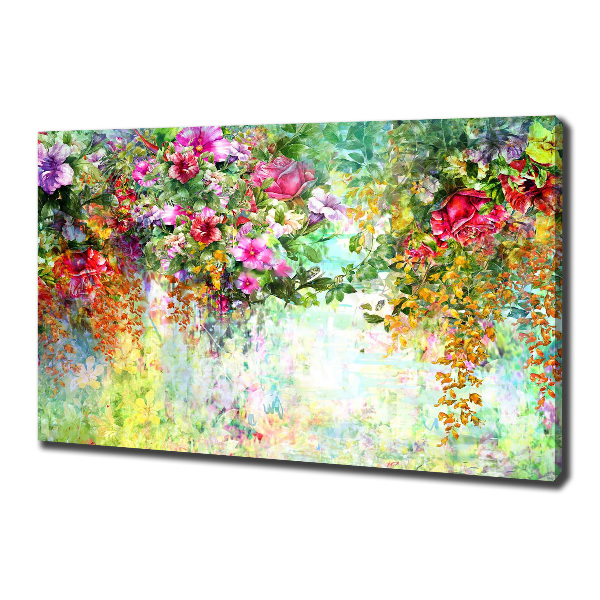 Foto op canvas Veelkleurige bloemen