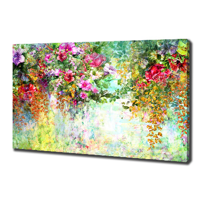 Foto op canvas Veelkleurige bloemen