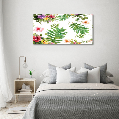 Canvas foto Bloemenpatroon