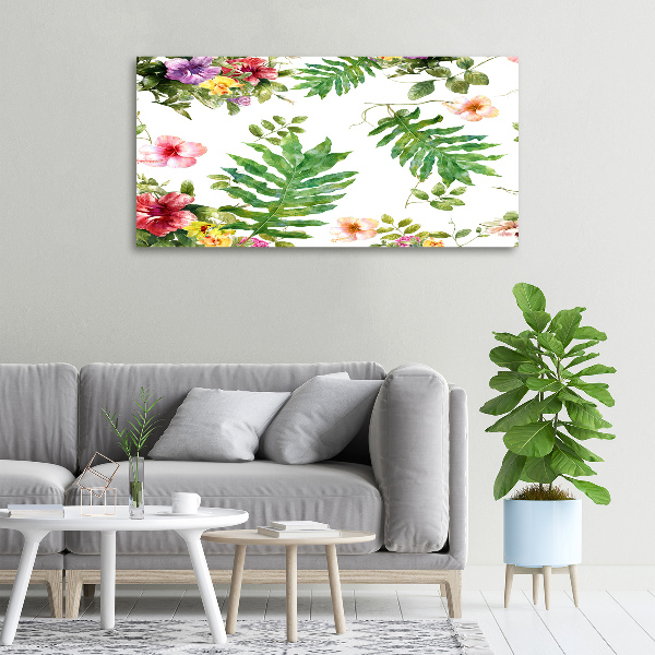Canvas foto Bloemenpatroon