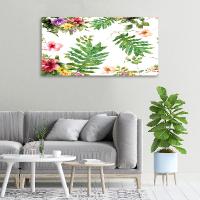 Canvas foto Bloemenpatroon
