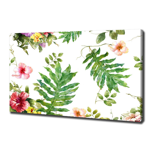 Canvas foto Bloemenpatroon