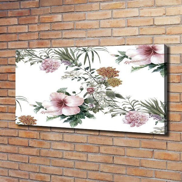 Canvas schilderij Bloemenpatroon