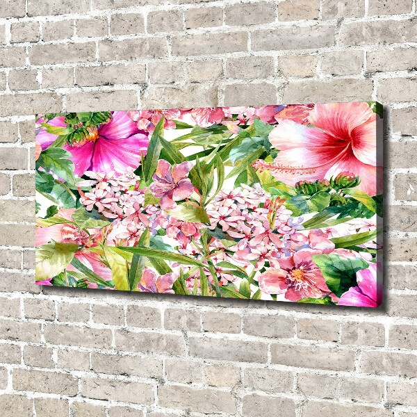 Schilderij op canvas Bloemenpatroon