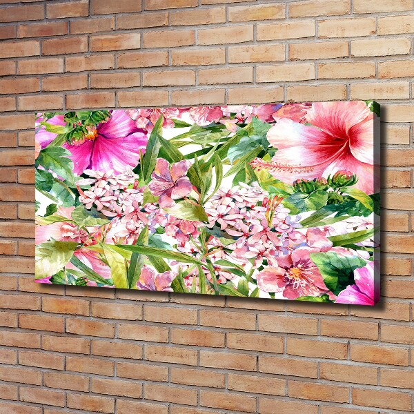 Schilderij op canvas Bloemenpatroon