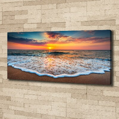 Canvas schilderij Zonsondergang boven de zee