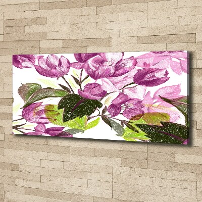 Foto canvas Bloemenpatroon