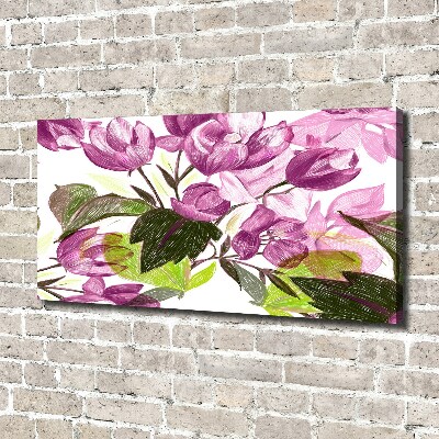 Foto canvas Bloemenpatroon