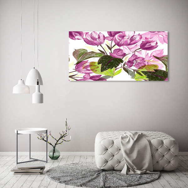 Foto canvas Bloemenpatroon