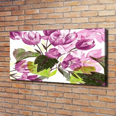 Foto canvas Bloemenpatroon