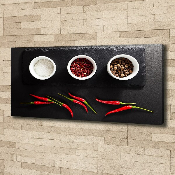 Foto op canvas Specerijen en chili