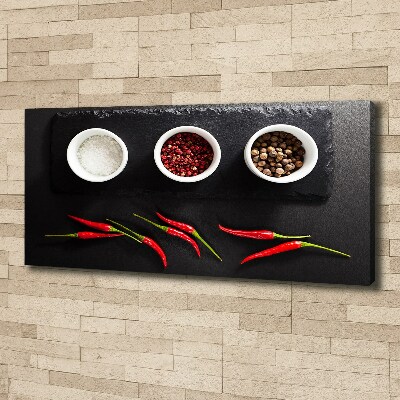 Foto op canvas Specerijen en chili
