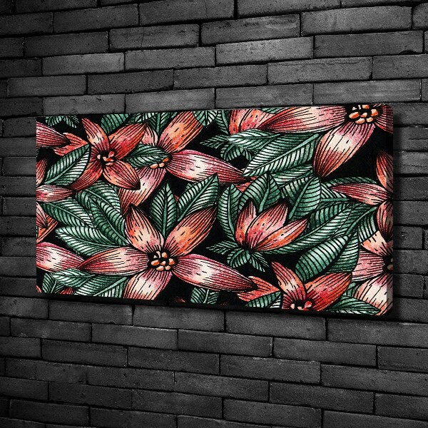 Foto op canvas Bloemenpatroon