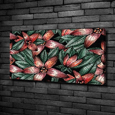 Foto op canvas Bloemenpatroon