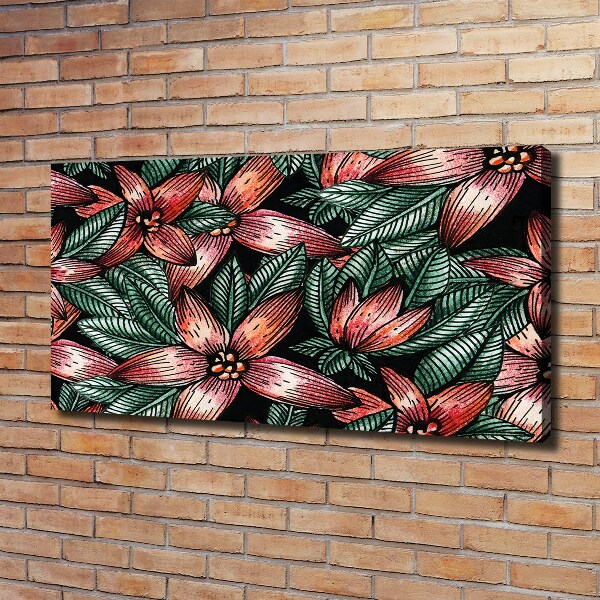 Foto op canvas Bloemenpatroon