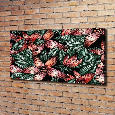 Foto op canvas Bloemenpatroon