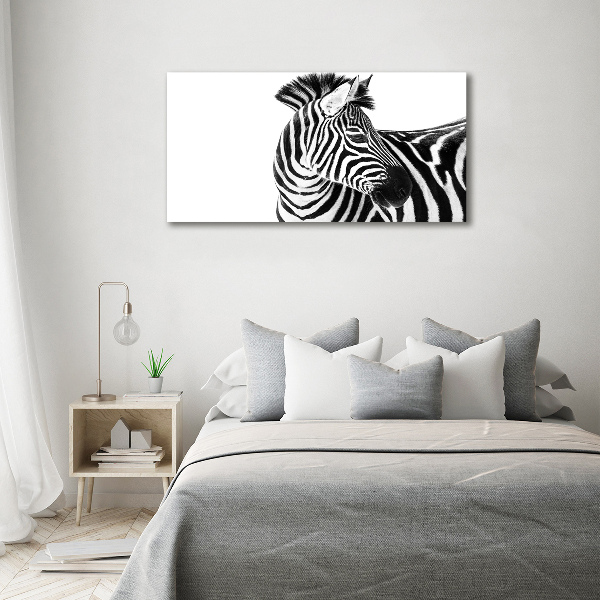 Foto canvas Zebra in de sneeuw