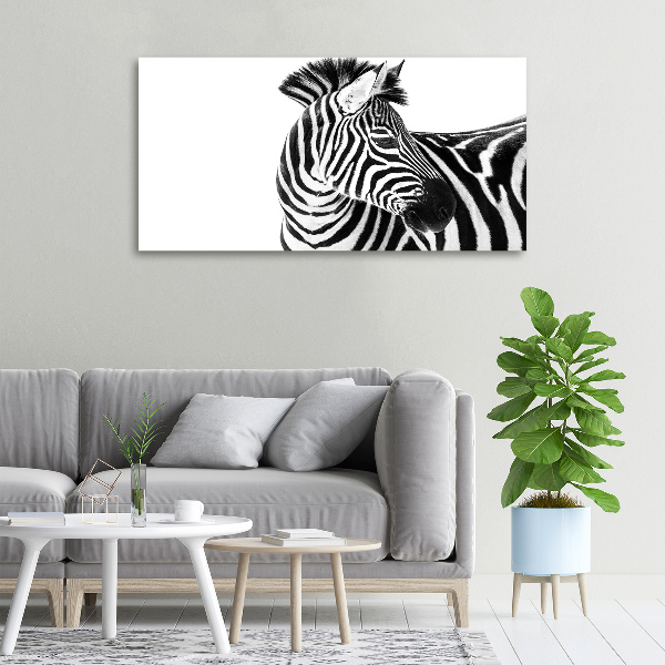 Foto canvas Zebra in de sneeuw