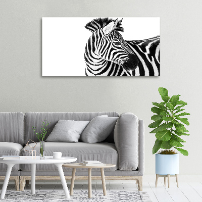 Foto canvas Zebra in de sneeuw