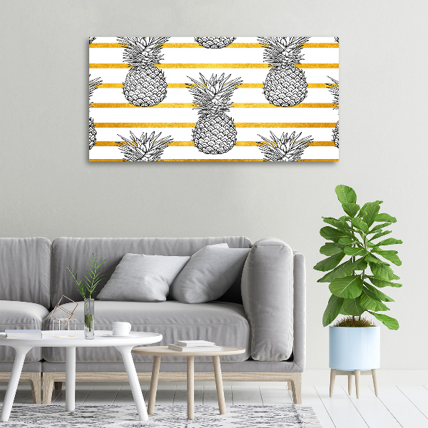 Schilderij op canvas Ananasreepjes