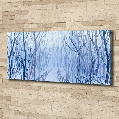 Foto canvas Bos in de winter