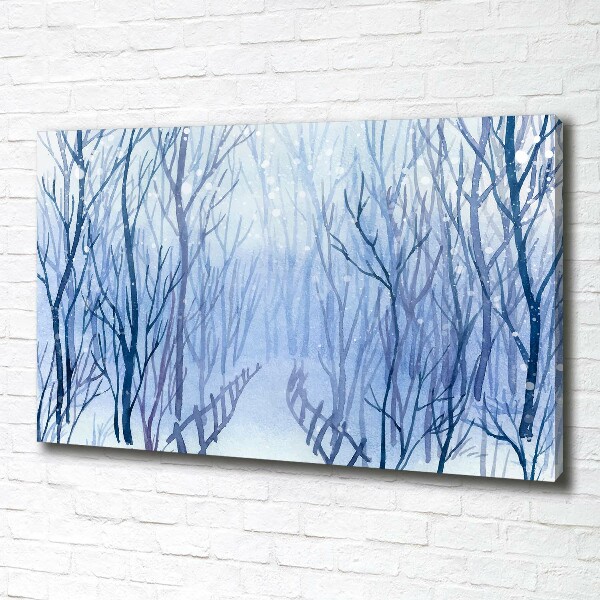 Foto canvas Bos in de winter