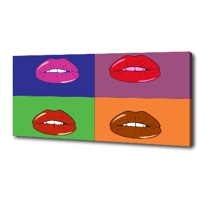 Canvas schilderij Kleurrijke lippen