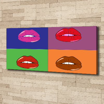 Canvas schilderij Kleurrijke lippen