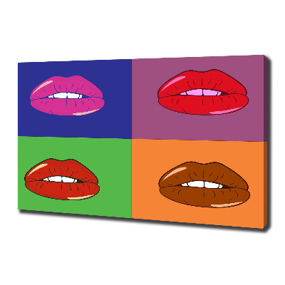 Canvas schilderij Kleurrijke lippen