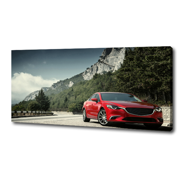 Foto canvas Auto in de bergen