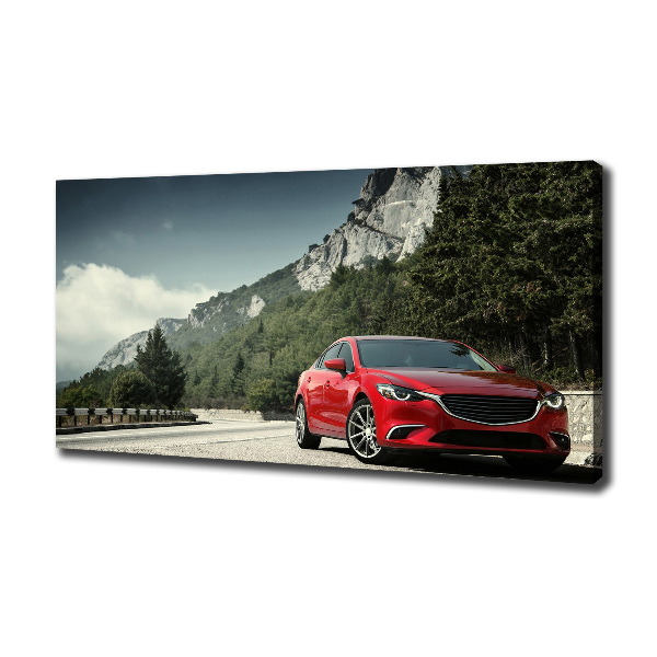 Foto canvas Auto in de bergen