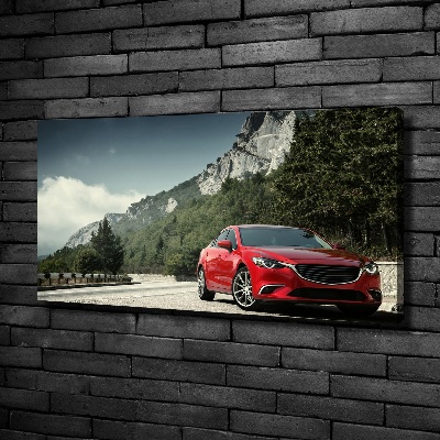 Foto canvas Auto in de bergen