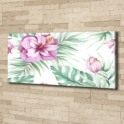 Schilderij op canvas Hawaiiaanse bloemen