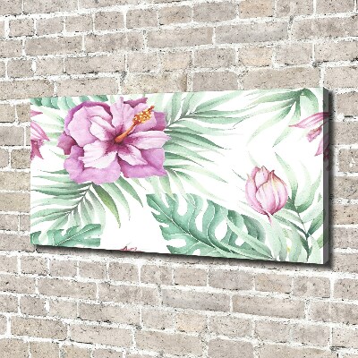 Schilderij op canvas Hawaiiaanse bloemen