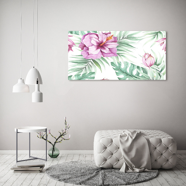 Schilderij op canvas Hawaiiaanse bloemen