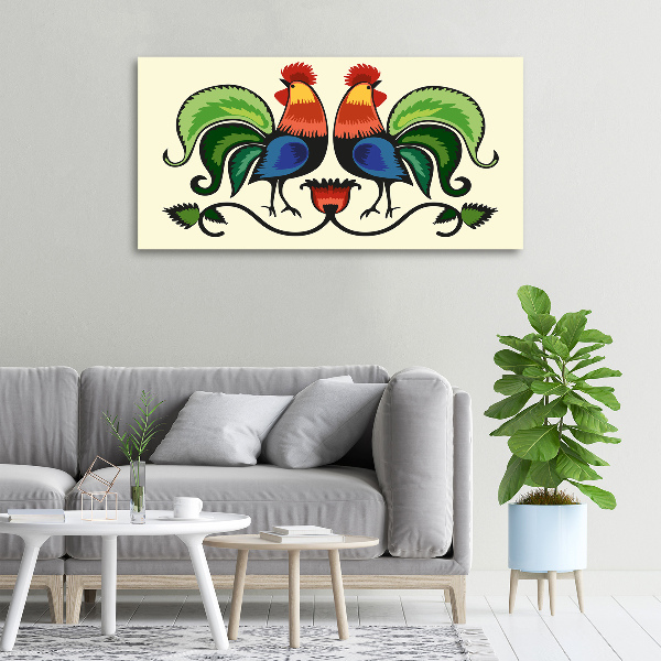 Canvas foto Hanen volkspatroon